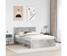 Lovos rėmas Betono pilka 140 x 200 cm Apdirbta mediena