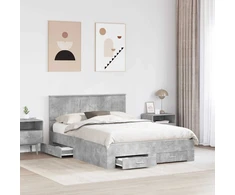 Lovos rėmas Betono pilka 140 x 200 cm Apdirbta mediena
