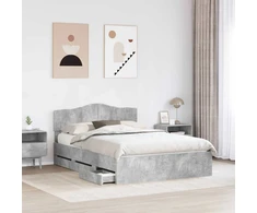 Lovos rėmas Betono pilka 140 x 200 cm Inžinerinė mediena