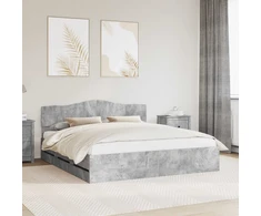 Lovos rėmas Betono pilka 180 x 200 cm Inžinerinė mediena