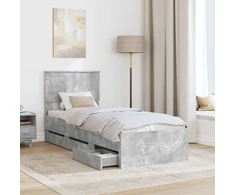 Lova Lovos rėmas Betono pilka 75 x 190 cm Inžinerinė mediena