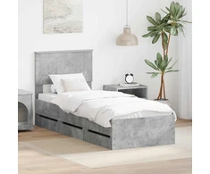 Lova Lovos rėmas Betono pilka 75 x 190 cm Inžinerinė mediena