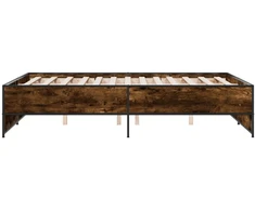 Lovos rėmas, dūminio ąžuolo, 120x200cm, mediena ir metalas