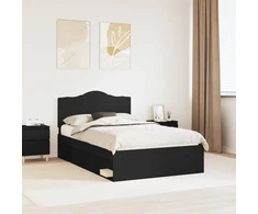 Lova Lovos rėmas Juoda 135 x 190 cm Kietos pušies mediena