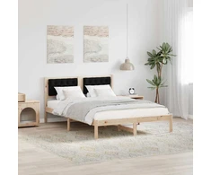Lovos rėmas Juoda 140 x 200 cm Kietos pušies mediena
