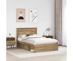 Lova Lovos rėmas Meistrų ąžuolas 120 x 190 cm Kietos pušies mediena