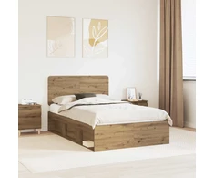 Lova Lovos rėmas Meistrų ąžuolas 135 x 190 cm Kietos pušies mediena