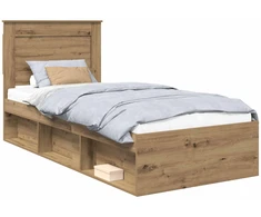 Lova Lovos rėmas Meistrų ąžuolas 75 x 190 cm Kietos pušies mediena