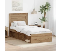 Lova Lovos rėmas Meistrų ąžuolas 75 x 190 cm Kietos pušies mediena