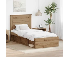 Lova Lovos rėmas Meistrų ąžuolas 75 x 190 cm Kietos pušies mediena