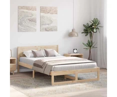 Lovos rėmas Natūrali 140 x 190 cm Kietos pušies mediena