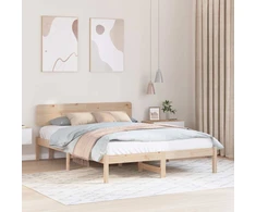 Lovos rėmas Natūrali 150 x 200 cm Kietos pušies mediena