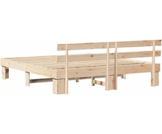 Lovos rėmas Natūrali 200 x 200 cm Kietos pušies mediena