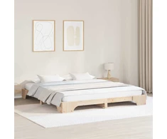 Lovos rėmas Natūrali 200 x 200 cm Kietos pušies mediena