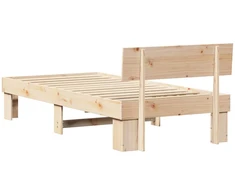 Lova Lovos rėmas Natūrali 90 x 190 cm Kietos pušies mediena