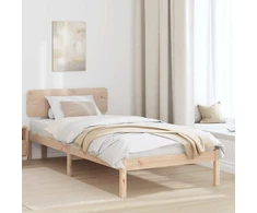 Lova Lovos rėmas Natūrali 90 x 200 cm Kietos pušies mediena