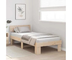 Lova Lovos rėmas Natūrali 90 x 200 cm Kietos pušies mediena