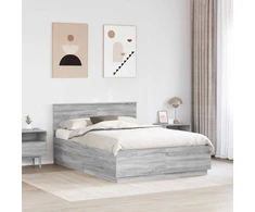 Lovos rėmas Pilka sonoma ąžuolo 160 x 200 cm Apdirbta mediena