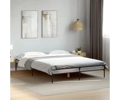 Lovos rėmas, pilkas ąžuolo, 120x200cm, apdirbta mediena/metalas
