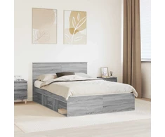 Lovos rėmas Pilkas Sonoma 140 x 190 cm Apdirbta mediena