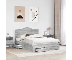 Lovos rėmas Pilkas Sonoma 140 x 190 cm Apdirbta mediena