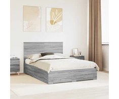 Lovos rėmas Pilkas Sonoma 140 x 190 cm Apdirbta mediena
