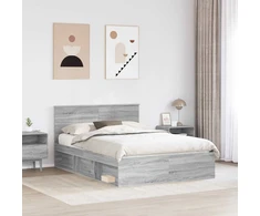 Lovos rėmas Pilkas Sonoma 140 x 190 cm Kietos pušies mediena
