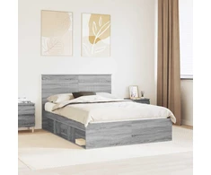 Lovos rėmas Pilkas Sonoma 140 x 190 cm Kietos pušies mediena