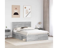 Lovos rėmas Pilkas Sonoma 140 x 200 cm Kietos pušies mediena