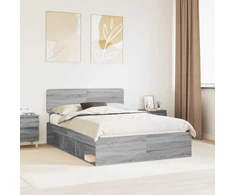 Lovos rėmas Pilkas Sonoma 150 x 200 cm Kietos pušies mediena