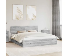 Lovos rėmas Pilka Sonoma 180 x 200 cm Dirbtinė mediena