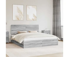 Lovos rėmas Pilkas Sonoma 180 x 200 cm Inžinerinė mediena