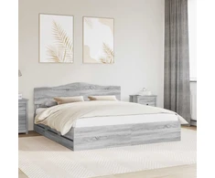 Lovos rėmas Pilkas Sonoma 180 x 200 cm Inžinerinė mediena