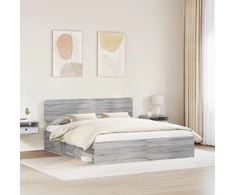 Lovos rėmas Pilka Sonoma 180 x 200 cm Kietos pušies mediena