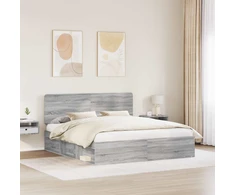 Lovos rėmas Pilkas Sonoma 180 x 200 cm Kietos pušies mediena
