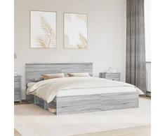 Lovos rėmas Pilkas Sonoma 200 x 200 cm Apdirbta mediena
