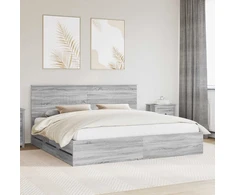 Lovos rėmas Pilkas Sonoma 200 x 200 cm Inžinerinė mediena