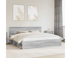 Lovos rėmas Pilkas Sonoma 200 x 200 cm Kietos pušies mediena