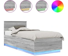 Lova Lovos rėmas Pilkas Sonoma 70 x 190 cm Apdirbta mediena
