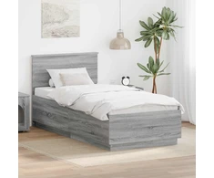 Lova Lovos rėmas Pilkas Sonoma 70 x 190 cm Apdirbta mediena