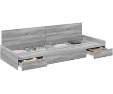 Lova Lovos rėmas Pilkas Sonoma 75 x 190 cm Apdirbta mediena