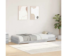 Lova Lovos rėmas Pilkas Sonoma 90 x 200 cm Apdirbta mediena