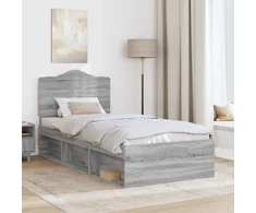 Lovos rėmas Pilkas Sonoma 90 x 200 cm Kietos pušies mediena
