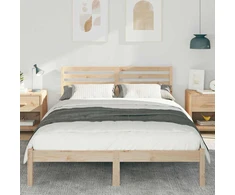 Lova Lovos rėmas Ruda 140 x 210 cm Kietos pušies mediena