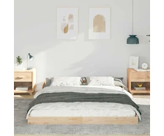 Lovos rėmas Ruda 150 x 200 cm Kietos pušies mediena