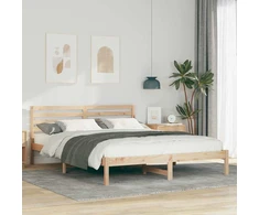 Lova Lovos rėmas Ruda 160 x 210 cm Kietos pušies mediena
