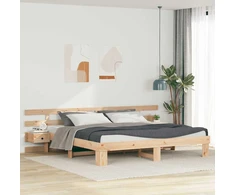 Lovos rėmas Ruda 200 x 200 cm Kietos pušies mediena