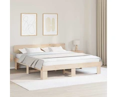 Lovos rėmas Ruda 200 x 200 cm Kietos pušies mediena
