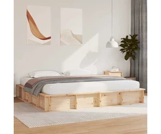 Lovos rėmas Ruda 200 x 200 cm Kietos pušies mediena