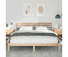 Lovos rėmas Ruda 200 x 200 cm Kietos pušies mediena